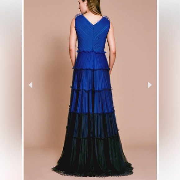 Tadashi Shoji Blue Ombré Tulle Gown NWT - Picture 2 of 5
